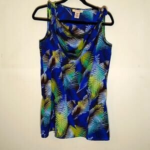 Covington Women's size Medium sleeveless tunic with cinched waist.